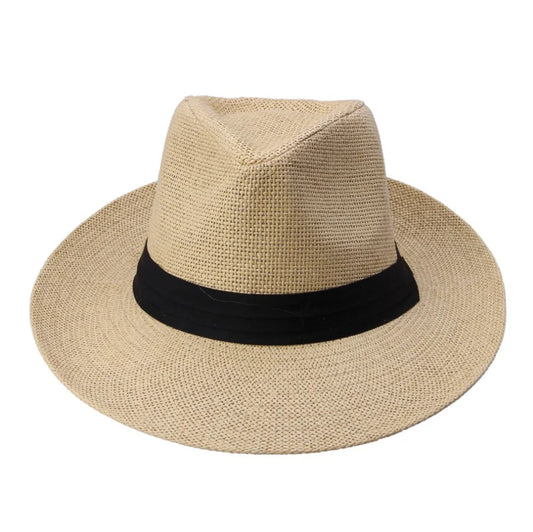 Unisex Straw Trilby Sun Hat