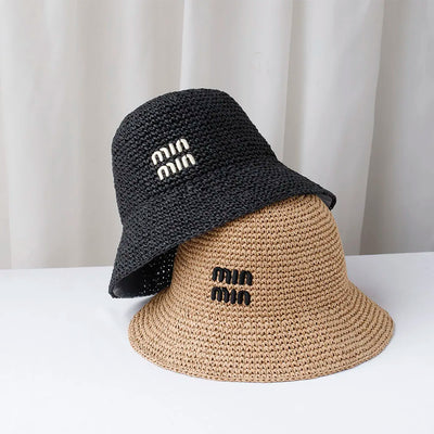 Women’s Woven Straw Bucket Hat
