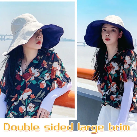 Women’s Reversible Wide Brim Sun Hat